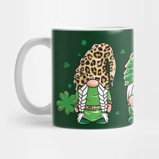 St Paddys Days Gnomes Leopard Plaid Mug